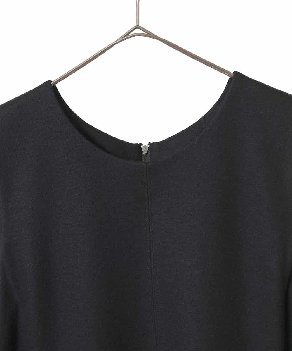 RLPAF02410 HIROKO BIS GRANDE(ヒロコ ビス グランデ) 【大きいサイズ】スムースウールAラインジャンパースカート ブラック