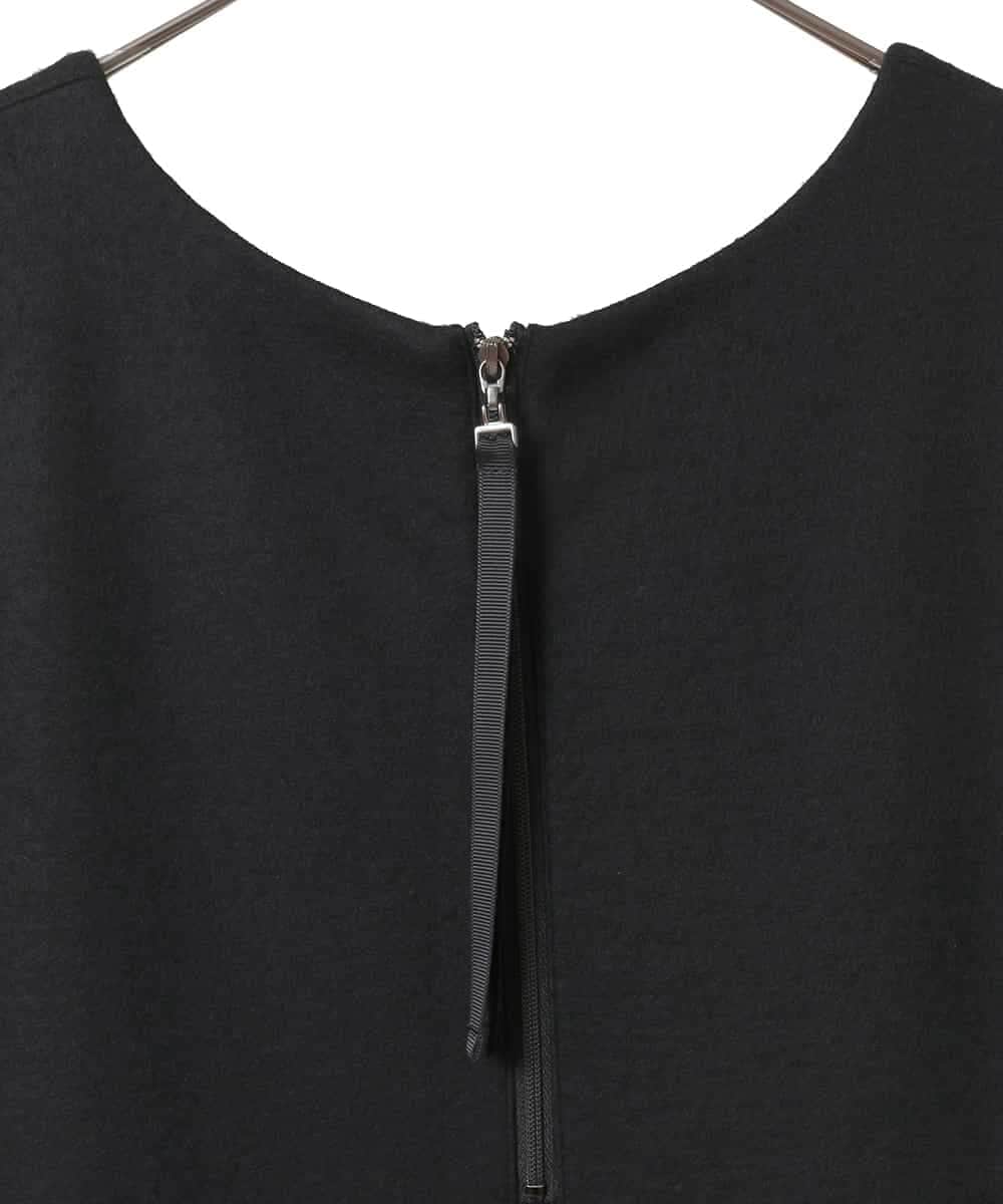 RLPAF02410 HIROKO BIS GRANDE(ヒロコ ビス グランデ) 【大きいサイズ】スムースウールAラインジャンパースカート ブラック