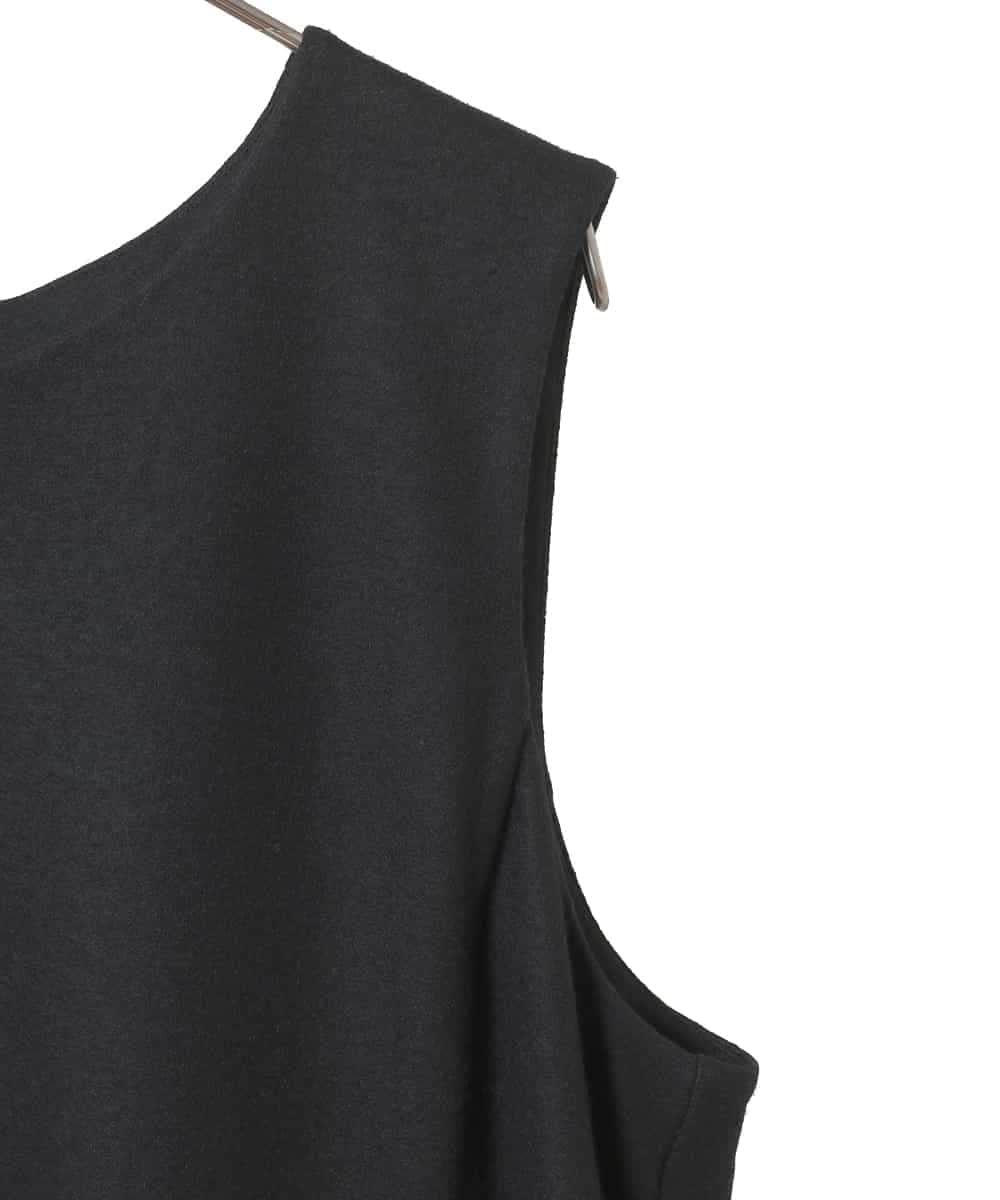 RLPAF02410 HIROKO BIS GRANDE(ヒロコ ビス グランデ) 【大きいサイズ】スムースウールAラインジャンパースカート ブラック