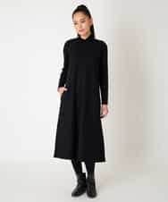 RLPAF02410 HIROKO BIS GRANDE(ヒロコ ビス グランデ) 【大きいサイズ】スムースウールAラインジャンパースカート ブラック