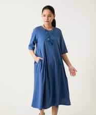 RLPFD37380 HIROKO BIS GRANDE(ヒロコ ビス グランデ) 切り替えフレアジャージーワンピース ブルー