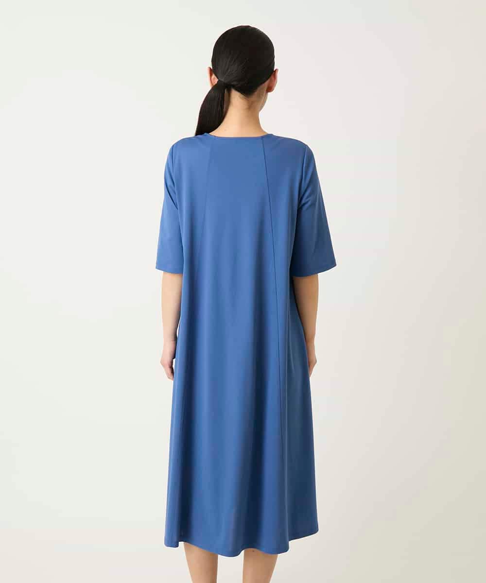 RLPFD37380 HIROKO BIS GRANDE(ヒロコ ビス グランデ) 切り替えフレアジャージーワンピース ブルー