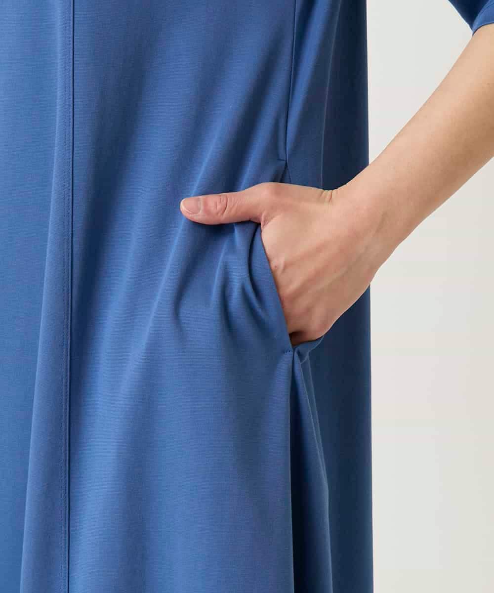 RLPFD37380 HIROKO BIS GRANDE(ヒロコ ビス グランデ) 切り替えフレアジャージーワンピース ブルー