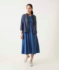 RLPFD37380 HIROKO BIS GRANDE(ヒロコ ビス グランデ) 切り替えフレアジャージーワンピース ブルー