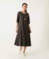 RLPFD37380 HIROKO BIS GRANDE(ヒロコ ビス グランデ) 切り替えフレアジャージーワンピース ブルー