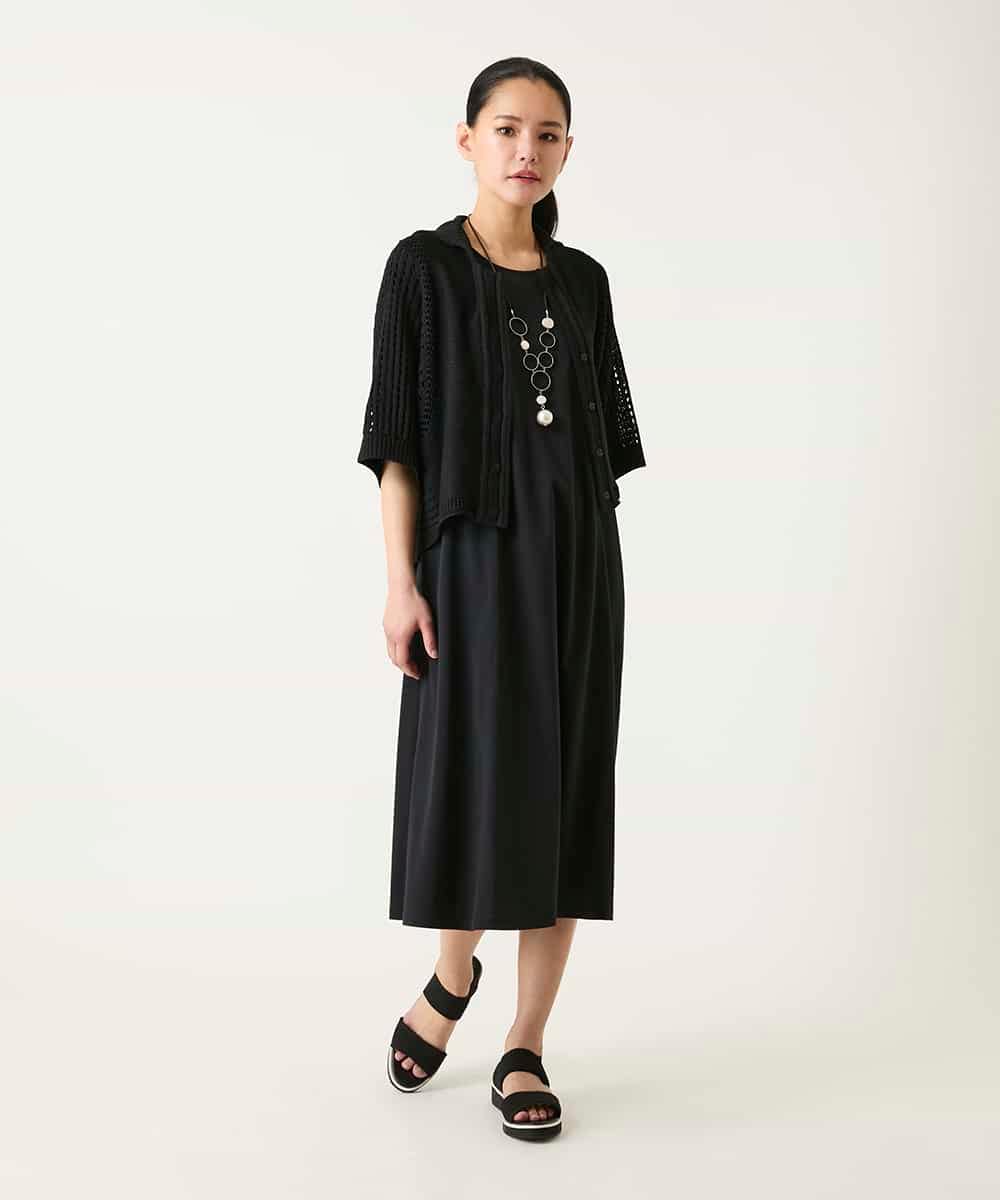 RLPFD37380 HIROKO BIS GRANDE(ヒロコ ビス グランデ) 切り替えフレアジャージーワンピース ブルー