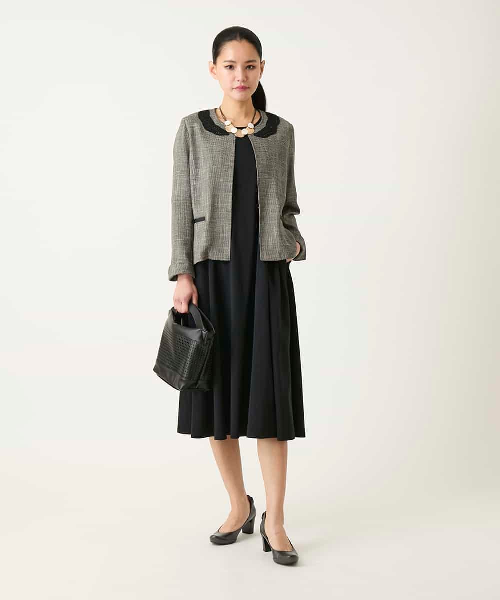 RLPFD37380 HIROKO BIS GRANDE(ヒロコ ビス グランデ) 切り替えフレアジャージーワンピース ブルー