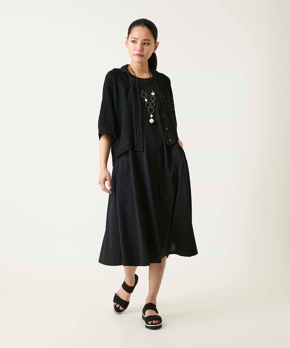 RLPFD37380 HIROKO BIS GRANDE(ヒロコ ビス グランデ) 切り替えフレアジャージーワンピース ブルー