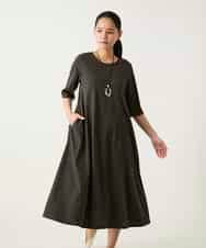 RLPFD37380 HIROKO BIS GRANDE(ヒロコ ビス グランデ) 切り替えフレアジャージーワンピース ブラウン