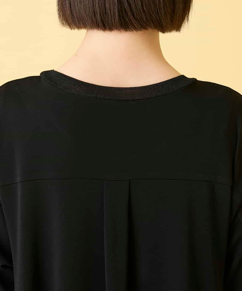 RLPGE02410 HIROKO BIS GRANDE(ヒロコ ビス グランデ) 【先行予約/大きいサイズ】ケープスリーブデザインワンピース ブラック