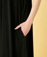 RLPGE02410 HIROKO BIS GRANDE(ヒロコ ビス グランデ) 【先行予約/大きいサイズ】ケープスリーブデザインワンピース ブラック