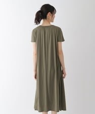 RLPGT31360 HIROKO BIS GRANDE(ヒロコ ビス グランデ) 【洗濯機で洗える】ギャザーアクセントジャージーワンピース ネイビー