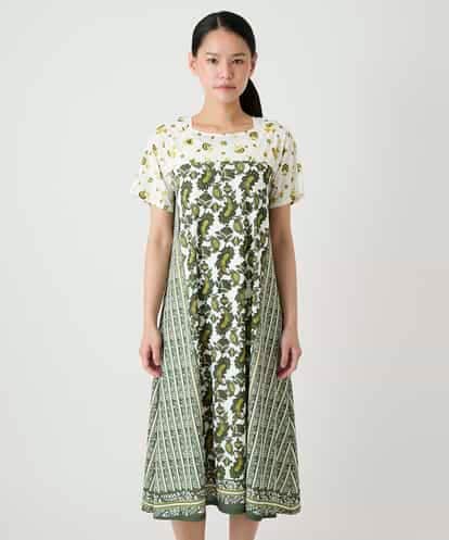 RLPHE22350 HIROKO BIS GRANDE ペイズリー柄Aラインワンピース