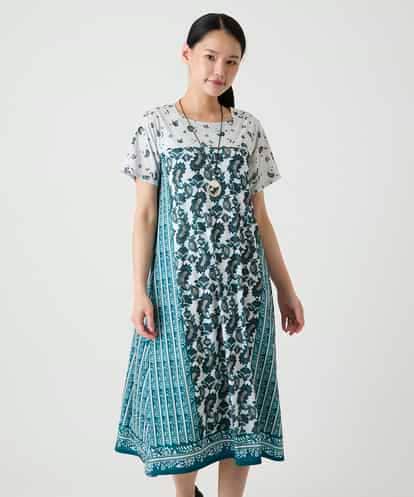 RLPHE22350 HIROKO BIS GRANDE ペイズリー柄Aラインワンピース