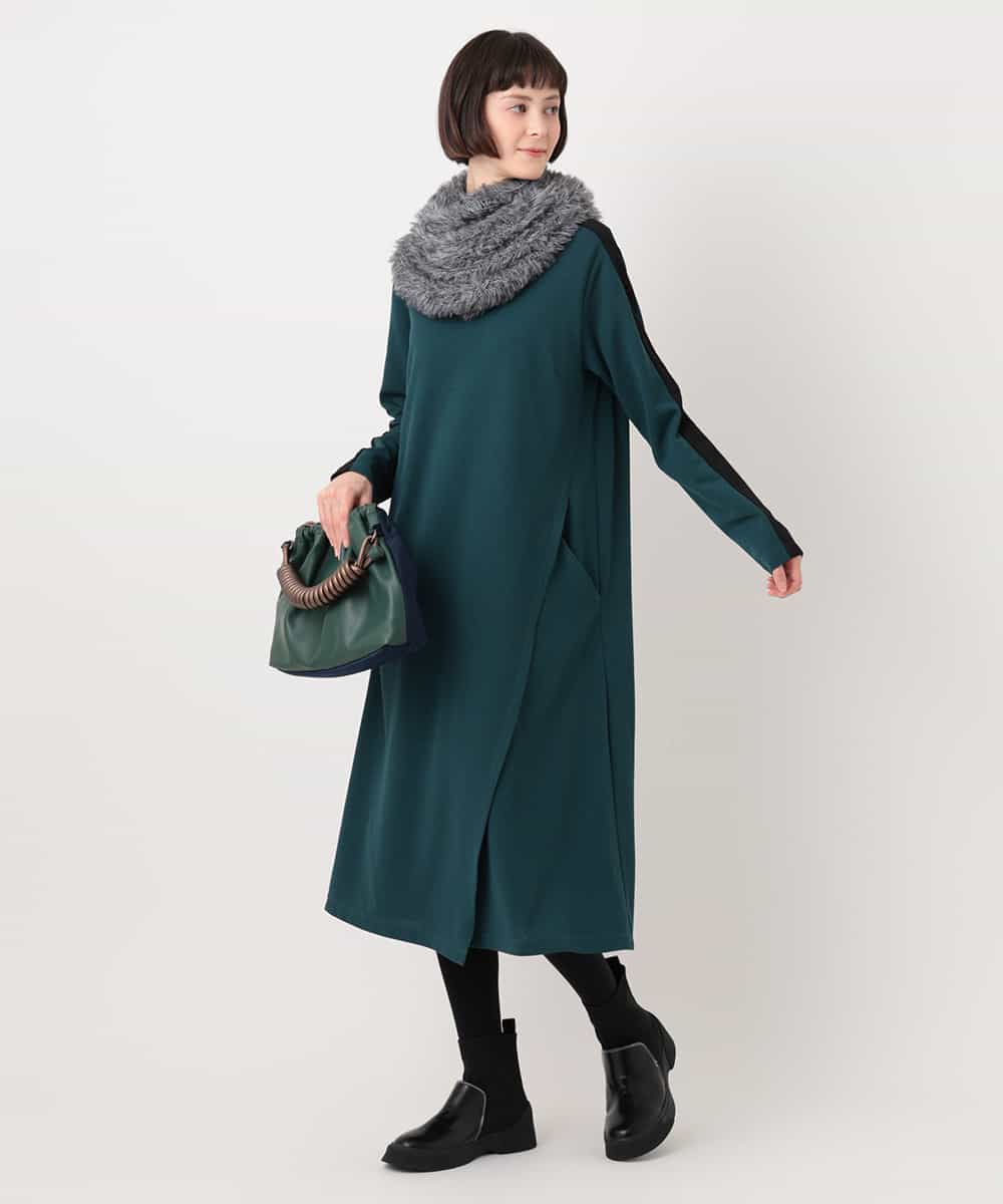 RLPLT52380 HIROKO BIS GRANDE(ヒロコ ビス グランデ) ラップスリットジャージワンピース ベージュ