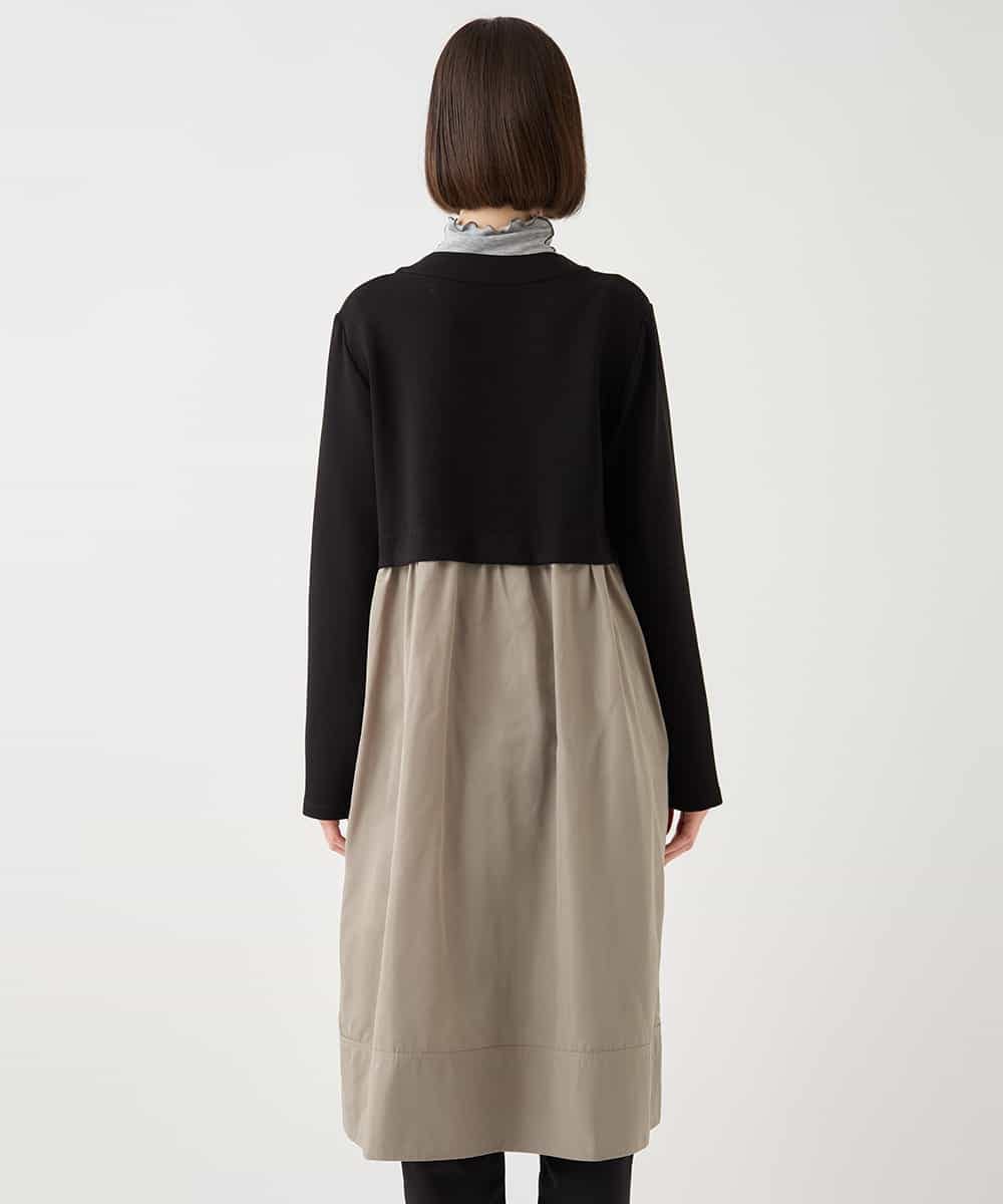 RLTAA20360 HIROKO BIS GRANDE(ヒロコ ビス グランデ) 【大きいサイズ】タフタジョイントフロントジップコート /洗える ブラック