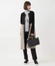 RLTAA20360 HIROKO BIS GRANDE(ヒロコ ビス グランデ) 【大きいサイズ】タフタジョイントフロントジップコート /洗える ブラック