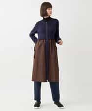 RLTAA20360 HIROKO BIS GRANDE(ヒロコ ビス グランデ) 【大きいサイズ】タフタジョイントフロントジップコート /洗える ブラック