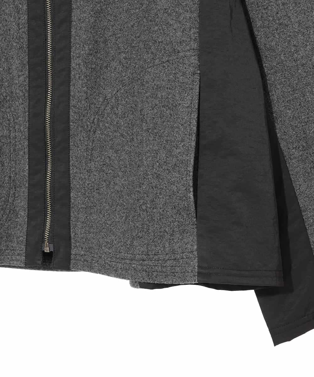 RLTAD25290 HIROKO BIS GRANDE(ヒロコ ビス グランデ) 【大きいサイズ】異素材ノーカラージャケット /洗える グレー