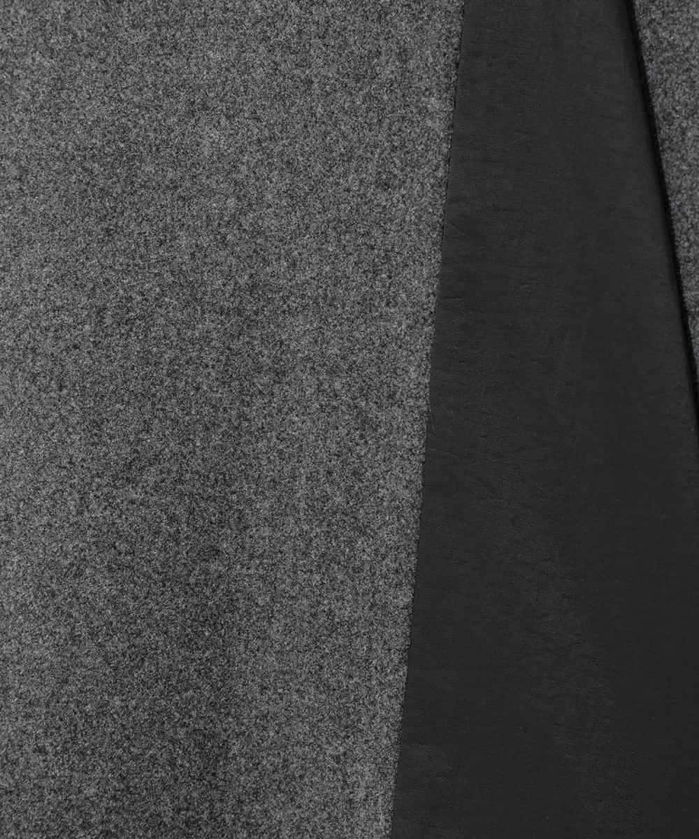 RLTAD25290 HIROKO BIS GRANDE(ヒロコ ビス グランデ) 【大きいサイズ】異素材ノーカラージャケット /洗える グレー