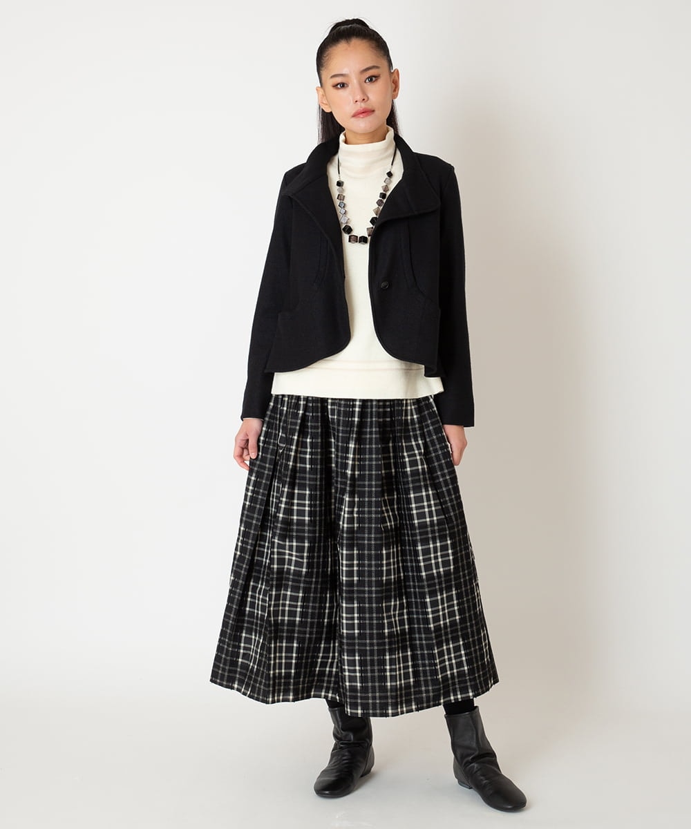 RLTAF01380 HIROKO BIS GRANDE(ヒロコ ビス グランデ) 【大きいサイズ】スムースウールコンパクトジャケット アイボリー