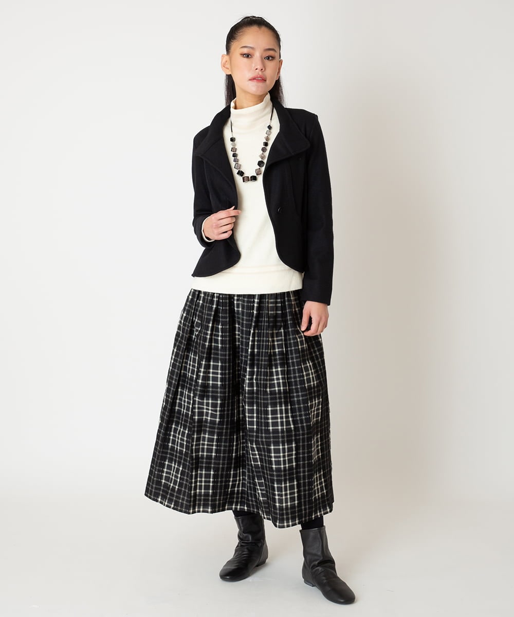 RLTAF01380 HIROKO BIS GRANDE(ヒロコ ビス グランデ) 【大きいサイズ】スムースウールコンパクトジャケット アイボリー