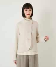 RLTAF01380 HIROKO BIS GRANDE(ヒロコ ビス グランデ) 【先行予約/大きいサイズ】スムースウールコンパクトジャケット アイボリー