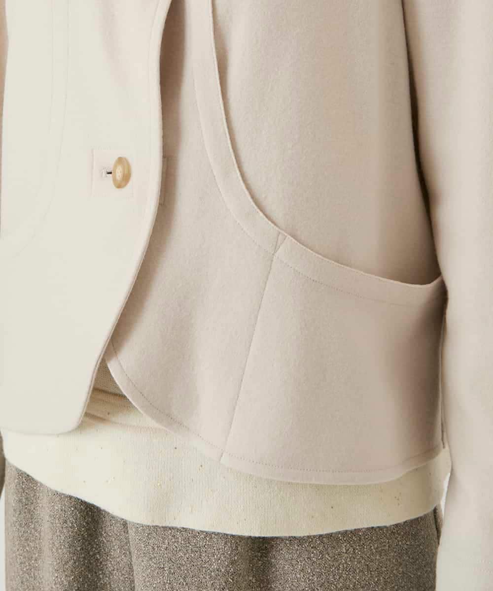 RLTAF01380 HIROKO BIS GRANDE(ヒロコ ビス グランデ) 【先行予約/大きいサイズ】スムースウールコンパクトジャケット アイボリー