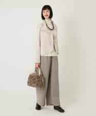 RLTAF01380 HIROKO BIS GRANDE(ヒロコ ビス グランデ) 【先行予約/大きいサイズ】スムースウールコンパクトジャケット アイボリー