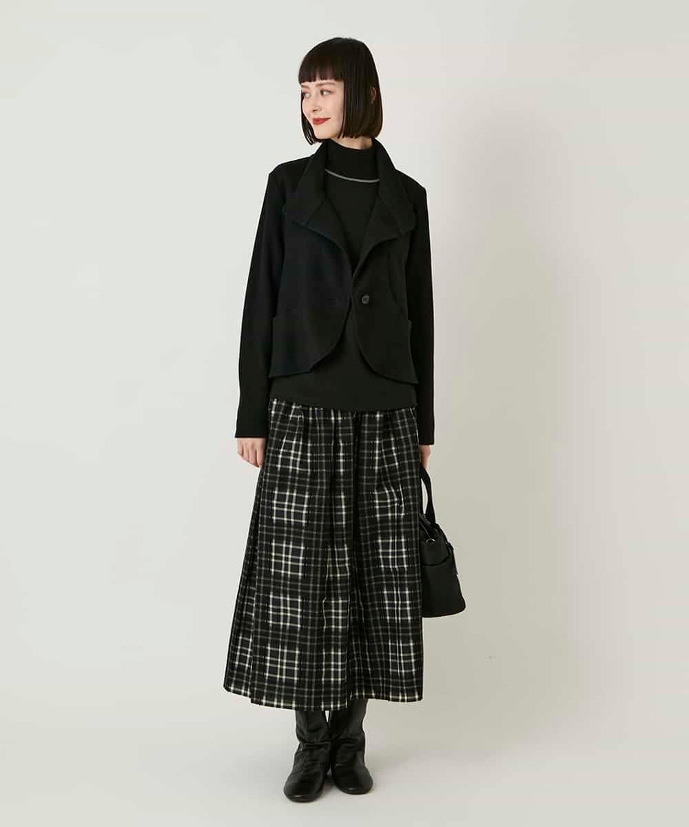 RLTAF01380 HIROKO BIS GRANDE(ヒロコ ビス グランデ) 【先行予約/大きいサイズ】スムースウールコンパクトジャケット アイボリー