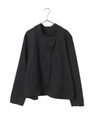 RLTAF01380 HIROKO BIS GRANDE(ヒロコ ビス グランデ) 【大きいサイズ】スムースウールコンパクトジャケット ブラック