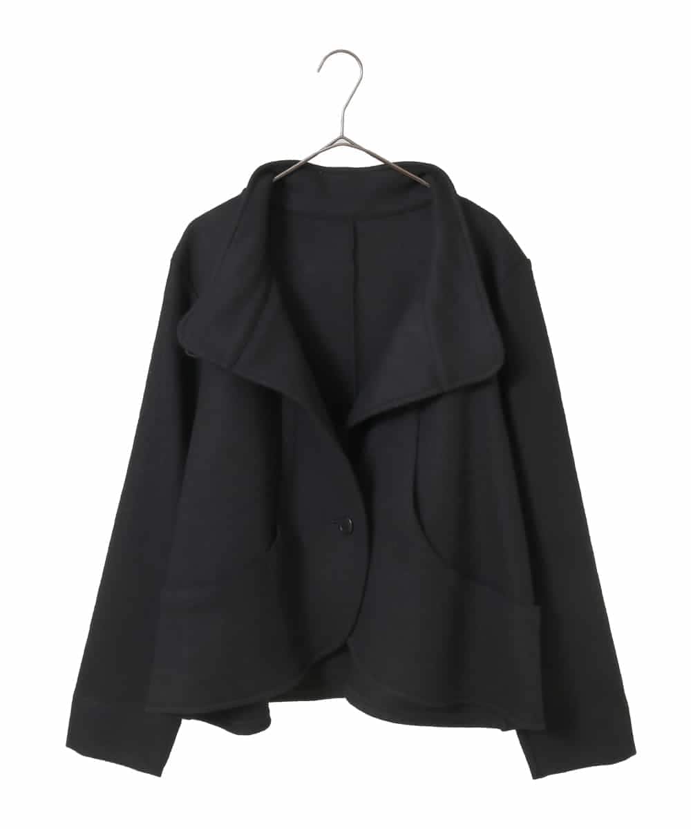 RLTAF01380 HIROKO BIS GRANDE(ヒロコ ビス グランデ) 【大きいサイズ】スムースウールコンパクトジャケット ブラック