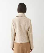 RLTAX10450 HIROKO BIS GRANDE(ヒロコ ビス グランデ) 【洗える】レースボンディングライダース風ジャケット ベージュ