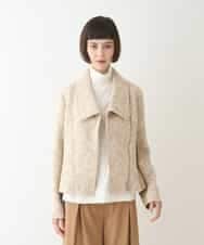 RLTAX10450 HIROKO BIS GRANDE(ヒロコ ビス グランデ) 【洗える】レースボンディングライダース風ジャケット ベージュ