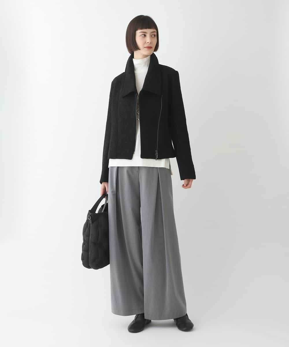 RLTAX10450 HIROKO BIS GRANDE(ヒロコ ビス グランデ) 【洗える】レースボンディングライダース風ジャケット ベージュ