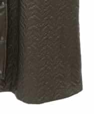 RLUAA02710 HIROKO BIS GRANDE(ヒロコ ビス グランデ) 【大きいサイズ/2WAY】キルティングタフタフーディーコート カーキ