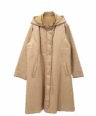 RLUAA02710 HIROKO BIS GRANDE(ヒロコ ビス グランデ) 【大きいサイズ/2WAY】キルティングタフタフーディーコート ベージュ