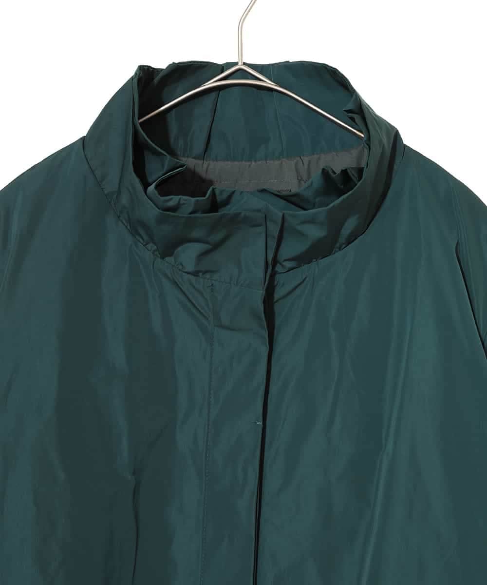 RLUAD01560 HIROKO BIS GRANDE(ヒロコ ビス グランデ) 【大きいサイズ】メモリータフタフリルカラーコート グリーン