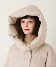 RLUAD56650 HIROKO BIS GRANDE(ヒロコ ビス グランデ) ロング丈フーディーダウンコート ベージュ