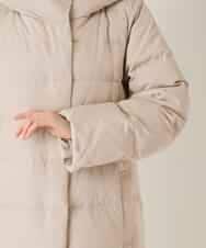 RLUAD56650 HIROKO BIS GRANDE(ヒロコ ビス グランデ) ロング丈フーディーダウンコート ベージュ