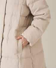 RLUAD56650 HIROKO BIS GRANDE(ヒロコ ビス グランデ) ロング丈フーディーダウンコート ベージュ