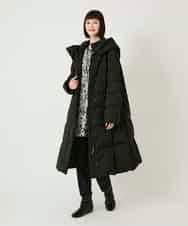 RLUAD56650 HIROKO BIS GRANDE(ヒロコ ビス グランデ) ロング丈フーディーダウンコート ベージュ