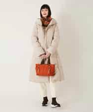 RLUAD56650 HIROKO BIS GRANDE(ヒロコ ビス グランデ) ロング丈フーディーダウンコート ベージュ
