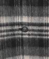 RLUAE01710 HIROKO BIS GRANDE(ヒロコ ビス グランデ) 【大きいサイズ】ウールシャギーチェック柄コート ブラック