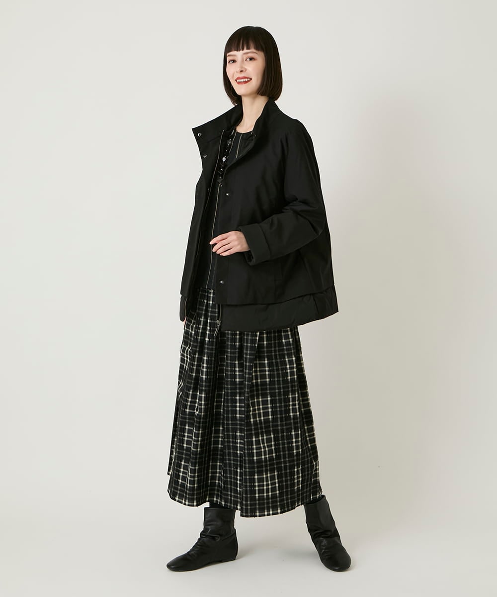 RLUAE05450 HIROKO BIS GRANDE(ヒロコ ビス グランデ) 【大きいサイズ】圧着キルトジョイントデザインコート ベージュ