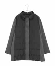 RLUAE05450 HIROKO BIS GRANDE(ヒロコ ビス グランデ) 圧着キルトジョイントデザインコート ブラック