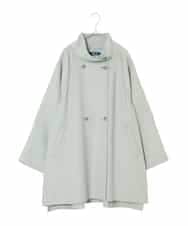 RLUAE10650 HIROKO BIS GRANDE(ヒロコ ビス グランデ) 【大きいサイズ】スタンドカラーリバージャージーコート グリーン