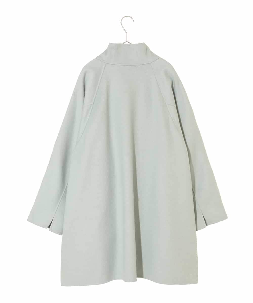 RLUAE10650 HIROKO BIS GRANDE(ヒロコ ビス グランデ) 【大きいサイズ】スタンドカラーリバージャージーコート グリーン