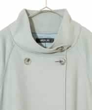 RLUAE10650 HIROKO BIS GRANDE(ヒロコ ビス グランデ) 【大きいサイズ】スタンドカラーリバージャージーコート グリーン