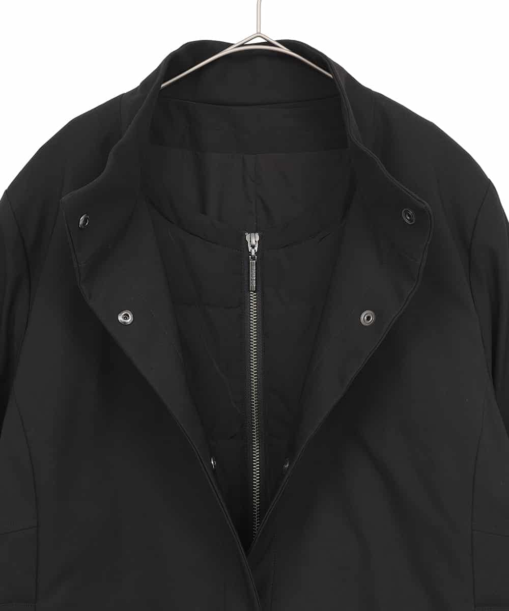 RLUAE40560 HIROKO BIS GRANDE(ヒロコ ビス グランデ) レイヤード風ツイルダウンコート ブラック
